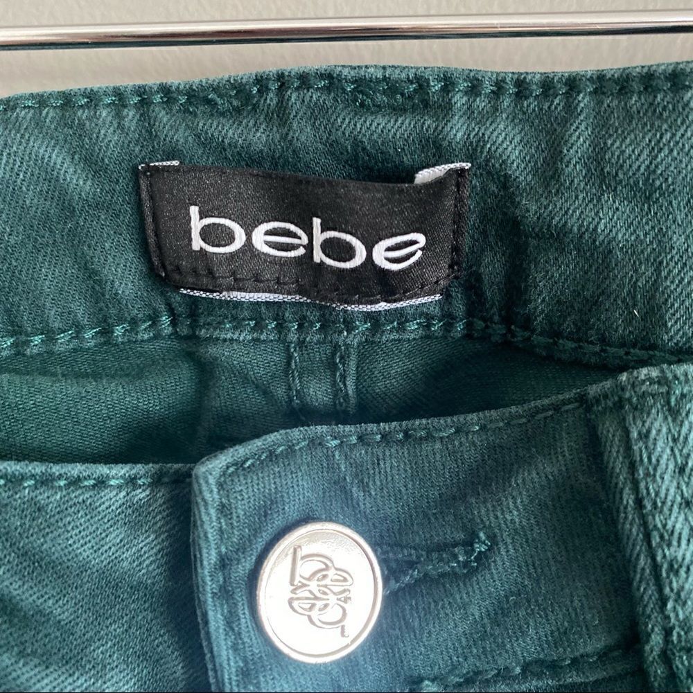bebe Y2K Low Rise Skinny Jeans –‎ Hunter Green – Women’s Size 24 - Picture 3 of 6